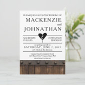 産業素朴結婚式招待状 招待状 (スタンド正面)