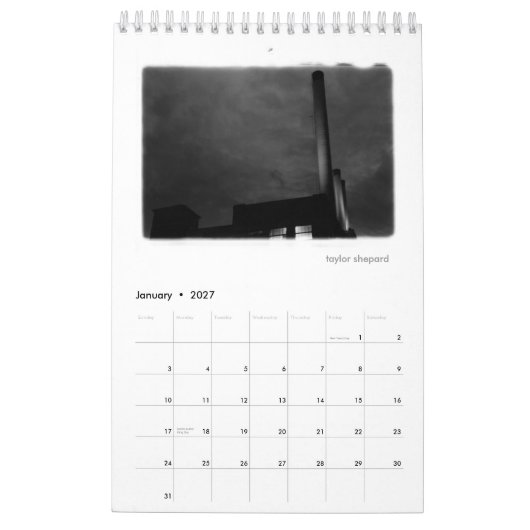 産業都市の夜射撃、発砲 カレンダー (1月 2027)