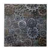 産業金属のギアのデザイン タイル (正面)