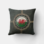 産業鋼鉄ウェールズの旗ディスクグラフィック クッション (裏面)