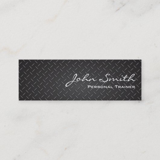 産業鋼鉄金属のトレーナーの名刺 スキニー名刺 (正面)