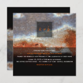 産業錆鉄グランジ写真結婚ズ 招待状 (正面/裏面)