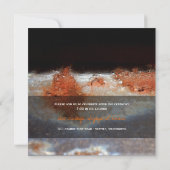 産業錆鉄グランジ写真結婚ズ 招待状 (裏面)