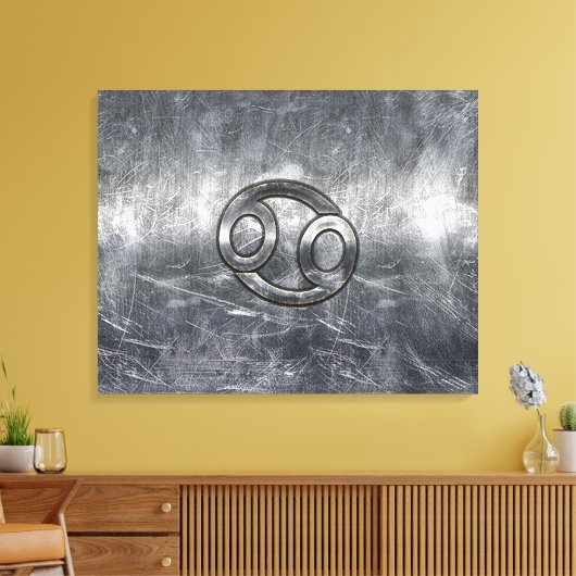 産業〔占星術の〕十二宮図におけるがんスタイル記号 キャンバスプリント (インサイチュ (リビング))