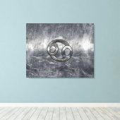 産業〔占星術の〕十二宮図におけるがんスタイル記号 キャンバスプリント (インサイチュ (ウッドフロア))