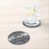 産業〔占星術の〕十二宮図におけるがんスタイル記号 ラウンドペーパーコースター (インサイチュ)