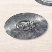 産業〔占星術の〕十二宮図におけるがんスタイル記号 ラウンドペーパーコースター (アングル)