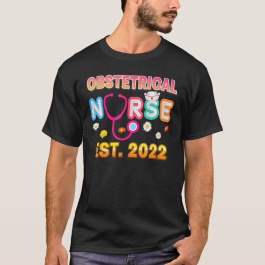 産科ナースEst 2022看護大学院クラス Tシャツ (正面)