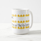 産科医および黄色いゴム製アヒル コーヒーマグカップ (正面右)