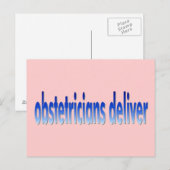 産科医がプリンを届ける ポストカード (正面/裏面)