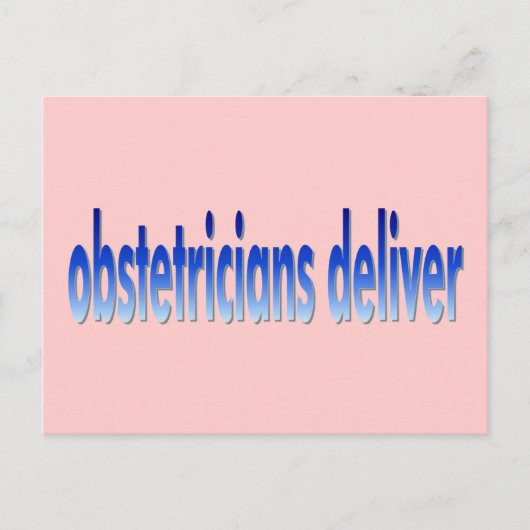 産科医がプリンを届ける ポストカード (正面)