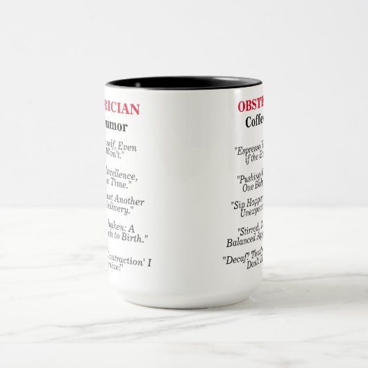 産科医のコーヒーユーモア マグカップ (中央)