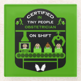 産科医の感謝と感謝のギフト ガラスコースター