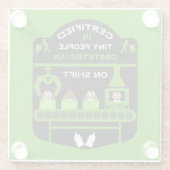 産科医の感謝と感謝のギフト ガラスコースター (裏面)