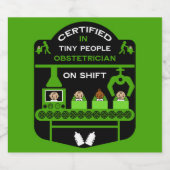 産科医の感謝と感謝のギフト スパークリングワインラベル (シングルラベル)