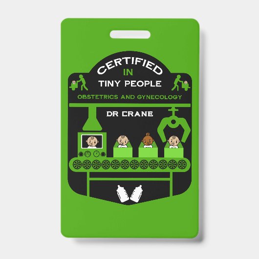 産科医の感謝と感謝のギフト バッジ (正面)