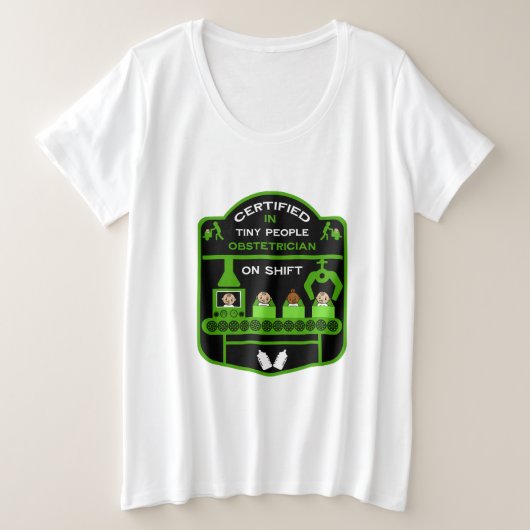 産科医の感謝と感謝のギフト プラスサイズTシャツ (デザイン正面)