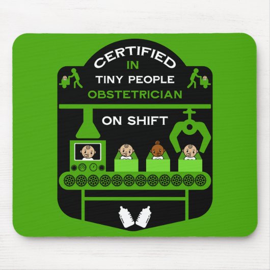 産科医の感謝と感謝のギフト マウスパッド (正面)