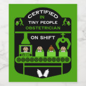 産科医の感謝と感謝のギフト ワインラベル (シングルラベル)