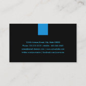 産科医モダンアクアブルー 名刺 (裏面)