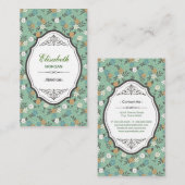 産科医 – エレガントヴィンテージフローラ 名刺 (正面/裏面)