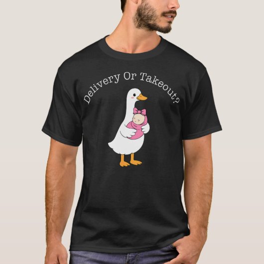 産科看護師 母子 グース Tシャツ (正面)