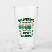 産科＆出産ラッキー チャーム ナース シャムロック タンブラーグラス (正面)