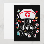 産科・看護師チーム バレンタインデー 労働 招待状 (正面/裏面)