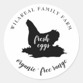 産鶏ファミリーファームチキン ラウンドシール (正面)