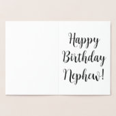 甥あいさつカードおもしろいカスタムパーソナライズされた 箔カード (内部)