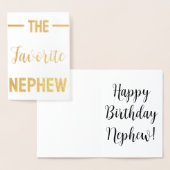 甥あいさつカードおもしろいカスタムパーソナライズされた 箔カード (ディスプレー)