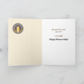 甥おもしろいの父の日のレトロビールラベル カード (内部)