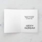 甥おもしろいの誕生日の願い カード (内部)