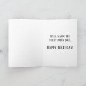 甥おもしろいブルー誕生日カード カード (内部)