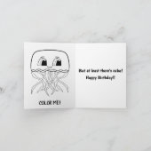 甥おもしろい誕生日カード – クラゲ カード (内部)