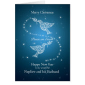 甥および彼の夫の平和クリスマスの鳩 (正面)