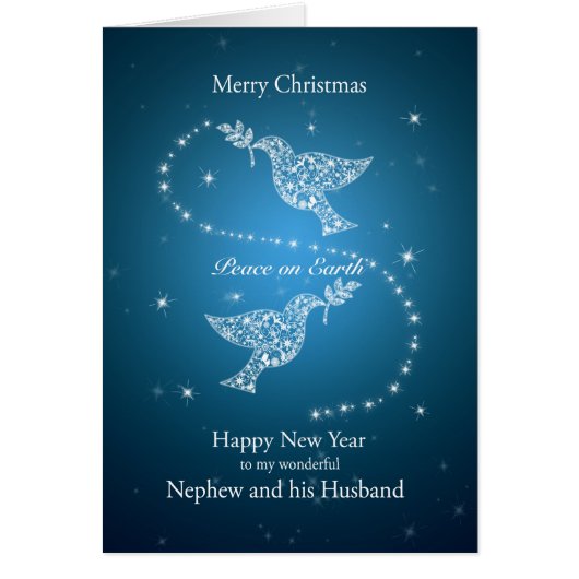 甥および彼の夫の平和クリスマスの鳩 (正面)