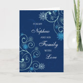 甥および彼の家族のメリークリスマスカード シーズンカード (正面)