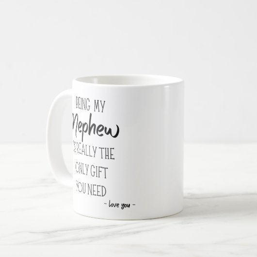 甥っ子だから本当に必要な贈り物は無い コーヒーマグカップ (正面左)