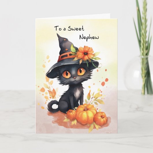 甥っ子の甘いハロウィン猫 カード (正面)