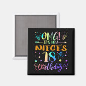 甥っ子の18歳の誕生日おめでとう 甘い18歳 マグネット (正面/裏面)