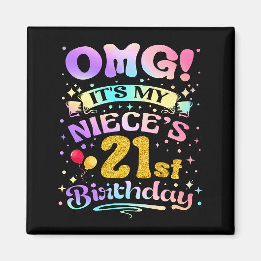 甥っ子の21歳の誕生日おめでとう 21歳になりました マグネット (正面)
