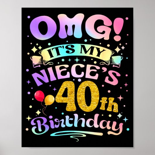甥っ子の40歳の誕生日おめでとう 40歳のお誕生日おめでとう ポスター (正面)