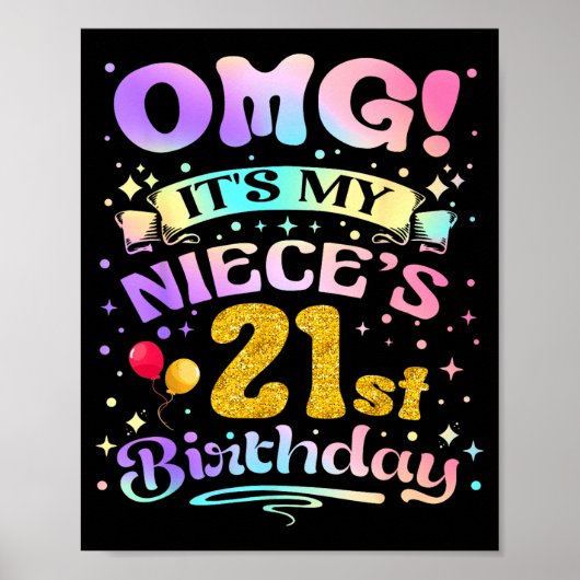 甥っ子・姪っ子の21歳の誕生日おめでとう 21歳になりました ポスター (正面)