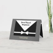 甥っ子 - 特別な依頼 - 私のページボーイになって 招待状 (裏面)