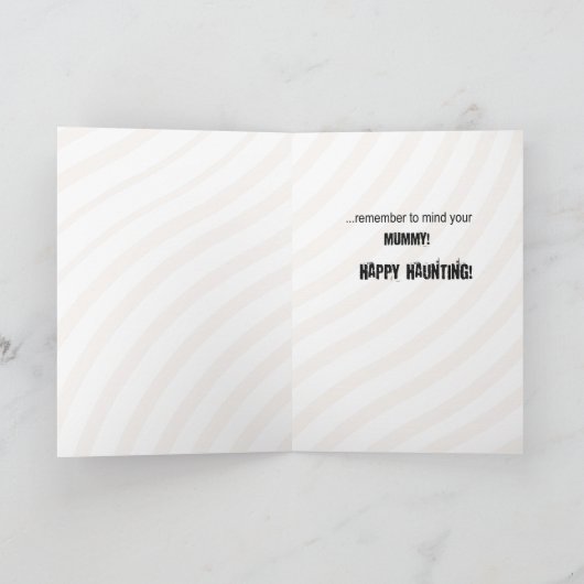 甥っ恐ろしいママのハロウィーン カード (内部)