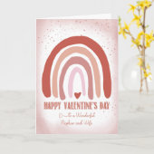 甥と妻バレンタインハンドソフトピ色彩の鮮やかック カード (黄色い花)