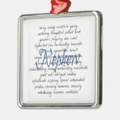 甥に対する言葉 メタルオーナメント (左)