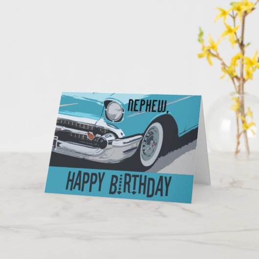 甥のために青いシボイの歳の誕生日。 カード (黄色い花)