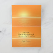 甥のために、サンセットの誕生日カードにバイク カード (内部)